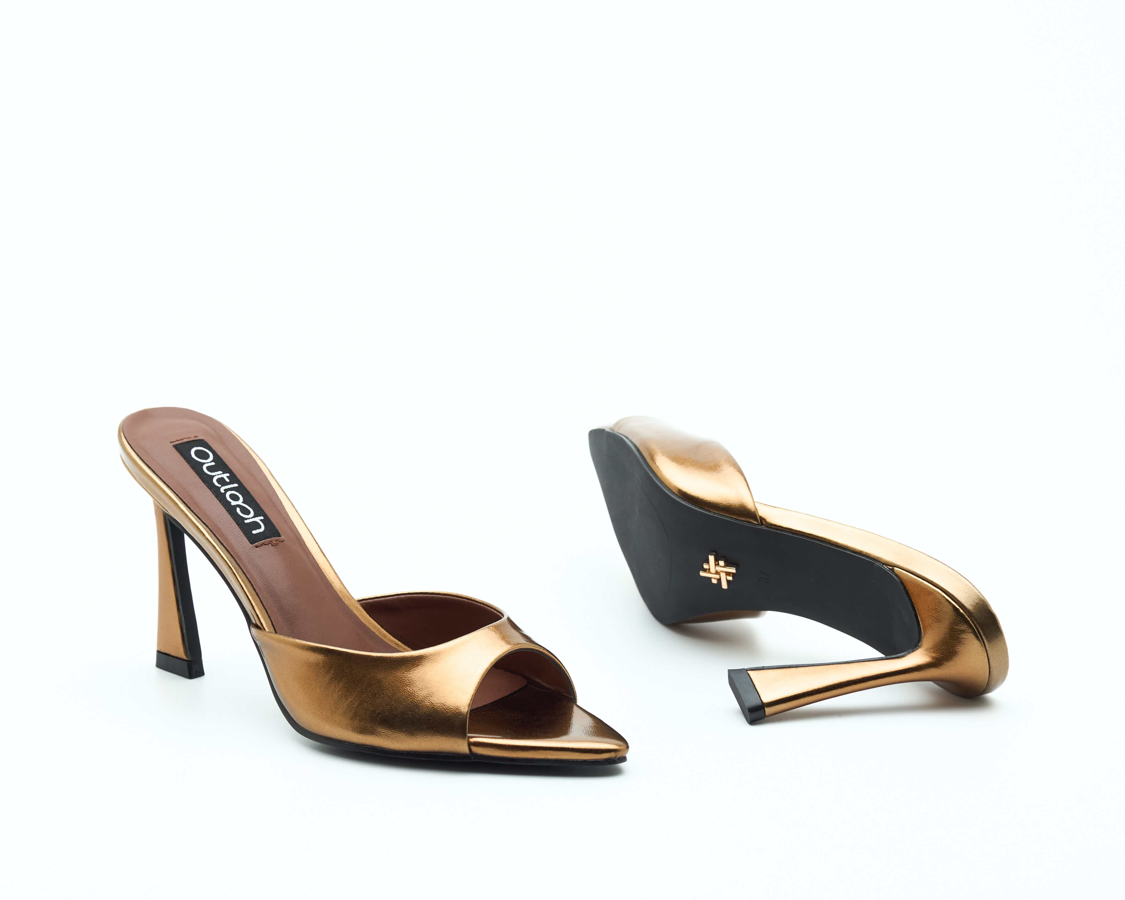 PEARL HEELS IN BRONZE