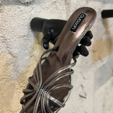 COOP KITTEN HEEL IN SILVER