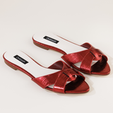 ALOURA SLIDES in BURGUNDY