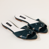 ALOURA SLIDES in GREEN