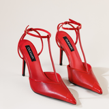 DUCHESS HEELS IN DARK RED