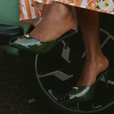 TOLLY HEEL IN DARK GREEN