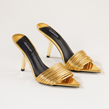 DONNA HEELS IN GOLD