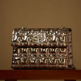 ZOYA FLAP BAG IN PLATINUM (MEDIUM)