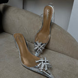 SUGAR HEELS IN PVC CLEAR
