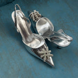 SUGAR HEELS IN SILVER