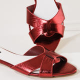 ALOURA SLIDES in BURGUNDY