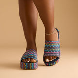 VEDA PLATFORM SLIDES IN BLUE