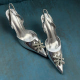 SUGAR HEELS IN SILVER