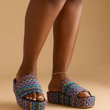 VEDA PLATFORM SLIDES IN BLUE