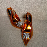 LILY HEELS IN ORANGE