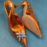 LILY HEELS IN ORANGE