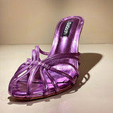 COOP KITTEN HEEL IN PURPLE HEART