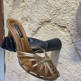 COOP KITTEN HEEL IN BRONZE