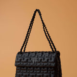 ZOYA FLAP BAG IN BLACK (MEDIUM)