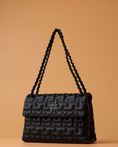 ZOYA FLAP BAG IN BLACK (MEDIUM)