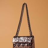 ZOYA FLAP BAG IN PLATINUM (SMALL)