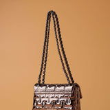 ZOYA FLAP BAG IN PLATINUM (SMALL)