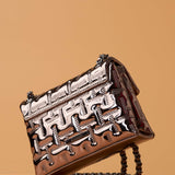 ZOYA FLAP BAG IN PLATINUM (SMALL)