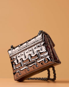 ZOYA FLAP BAG IN PLATINUM (SMALL)