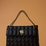 ZOYA FLAP BAG IN BLACK (LARGE)