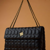 ZOYA FLAP BAG IN BLACK (XL)
