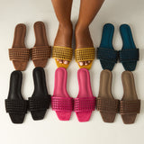 Luna Slides in Dark Blue