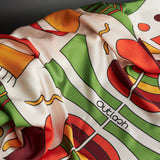Custom Print Scarf in Coral