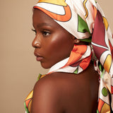 Custom Print Scarf in Coral