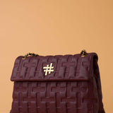 ZOYA FLAP BAG IN BURGUNDY (LARGE)