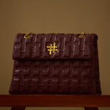 ZOYA FLAP BAG IN BURGUNDY (MEDIUM)