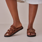 VONN 2.0 SLIDES IN DARK BROWN