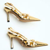ETHEREAL HEELS IN GOLD