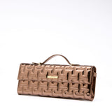 MAZE PURSE IN BRONZE