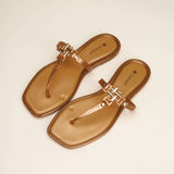 Gleam jelly slides in Biege