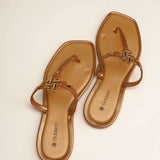 Gleam jelly slides in Biege